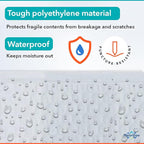 White 12.5x19.5 Inch Large Poly Bubble Mailers #6 | Padded Envelopes with Self Seal | Air Lined Cushioned Bubble Mailer | Usable Size 12.5x19 | 50 Pack Bulk | Lightweight shipping Bags | Made in USA