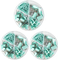 Paper Clips and Binder Clips Set, Metal Assorted Sized Binders with Push Pins, Cute Office Supplies for Desk, Desk Accessories (Green Set of 3)