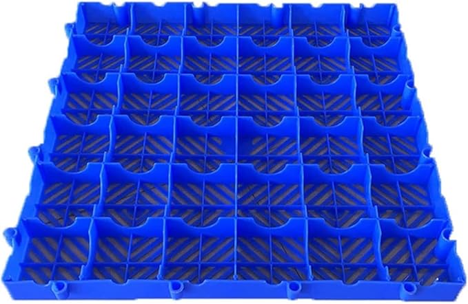 Plastic Pallet, Waterproof Storage Grid Pad, Lightweight Nestable Floor Pallets, 2pcs HDPE Breathable Grids Article Racks for Garage Supermarket Basement,(15.7x15.7x2in)