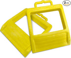 ROBLOCK Pallet Jack Chock Heavy Duty Wheel Chock, Pallet Jack Stopper for Truck 14.2" Length x 11.2" Width x 2" Height (2 Pack,Yellow)