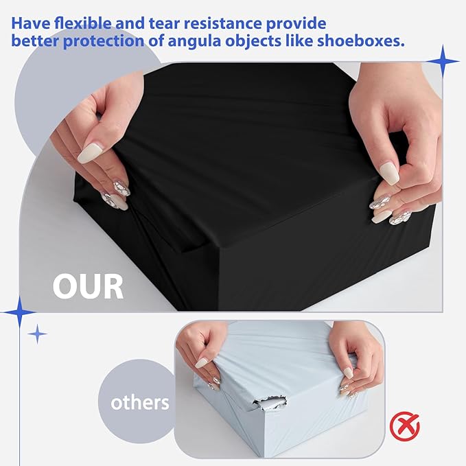 Fuxury Poly Mailers 17.7 X 22 Inches 50 Pcs, Bulk Shipping Bags for Clothing, Strong Adhesive Shipping Envelopes for Small Business Suppliers,Waterproof Mailers Poly Bags Mailing Envelopes Black