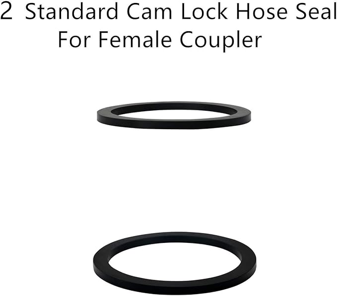 2PCS Cam and Groove Fitting, Aluminum, Type DC, 1.5" Dust Cap, with 2PCS Camlock Gasket Fitting