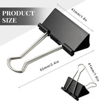 30 Pack Large Binder Clips 1.6 Inch Binder Paper Clip Big Paper Clamps for Office, School, Home