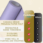 PerkHomy 36" x 1,440" (120') Light Purple Kraft Paper Roll for Craft Bulletin Board Paper Art Table Covering Crafting Gift Wrapping Bouquet Packing Parcel 80GSM 55LB (Light Purple, 36" x 120')