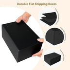 6x4x3 inches Shipping Boxes Set of 25, Small Corrugated Cardboard Box, Literature Mailer, Gift Boxes (Black, 6x4x3)