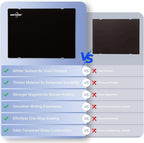 Magnetic Glass Blackboard - Glass Dry Erase Board 48"x36" Large Frameless Board for Walls Office School and Home,Black