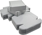 15 Pcs 4.7 x 4.7 x 1.6 Inches Mini Size Corrugated Cardboard Gift Boxes Recyclable Shipping Boxes for Packing Jewelry Ornament Gift Craft Packaging Supplier (Gray, 4.7 x 4.7 x 1.6")