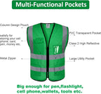 BeautyWill Custom Logo Safety Vest Class2 High Visibility Reflective Vest Breathable Construction Vest