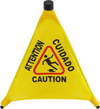 Caution Wet Floor Sign with Storage Tube 20 Inch Folding Commercial Wet Floor Pop Up Cones Slippery When Wet Sign for Restaurant, Supermarket, Restroom (6)