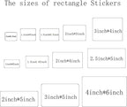 100 Custom Stickers for Business Logo Personalized Stickers Labels Rectangel Package Favor
