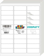 Coopaty 1" X 2-5/8" inch Shipping Labels, 30 Up FBA Barcode Address Mailing Labels White Blank for Laser Inkjet Printer (2000 Sheets, 60000 Labels)
