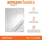 Amazon Basics Clear Thermal Laminating Plastic Paper Laminator Sheets, 9 x 11.5-Inch, 200-Pack, 2.8mil