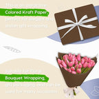 PerkHomy 36" x 1,440" (120') Coffee Kraft Paper Roll for Craft Bulletin Board Paper Art Table Covering Crafting Gift Wrapping Bouquet Packing Parcel 80GSM 55LB (Coffee, 36" x 120')
