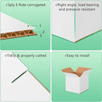 5x5x5 Small Shipping Boxes Set of 40, White Corrugated Cardboard Box for Small Business for Mailing Packaging Gifts