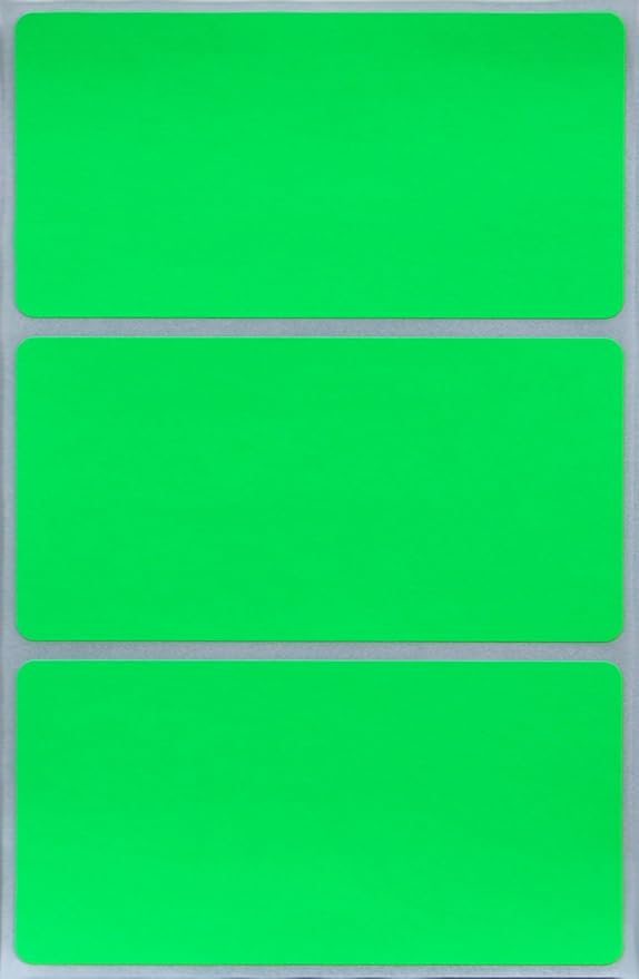 Royal Green Rectangular Stickers Color-Coding Labels for Organizing, Moving, and Storage Boxes 4" x 2" Stickers to Write On Name Tags, 300-Pack (Green)