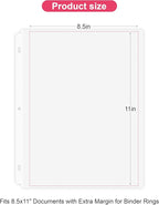 100-Pack Heavy Duty 8.5"x11" Sheet Protectors - Top-Loading Acid-Free & Waterproof for Photos, Certificates, School, Office, Legal Documents, Medical Records, Teachers, Artists (100)