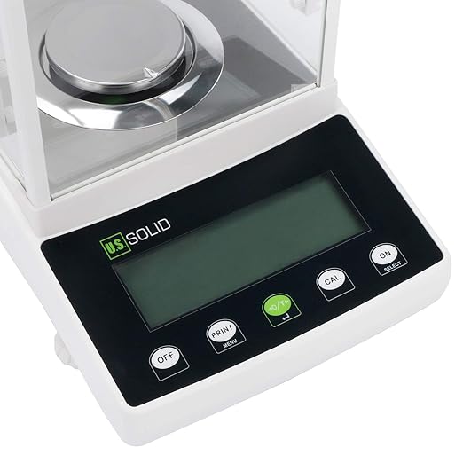 U.S. Solid 1mg Precision Balance, 500g x 0.001g Analytical Lab Scale with RS232 Interface, Parts Counting, Percentage Weighing, Precise Measurement, g/mg/ct/oz for Scientific Use, Jewelry