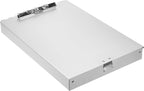 Amazon Basics Aluminum Storage Clipboard - 14" x 9", Two-Tier, Standard Clip, 8-Pack, Silver
