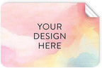 100 Custom Vinyl Stickers - Upload Your own Image, Text, Design, Logo - Personalized Logo Labels for Handmade, Packaging, Bottle, Jars, Candle, Brand Stickers (Watercolor, 3x2)