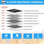 Fireproof Document Bag - with 5200°F Heat Insulated, Waterproof Fireproof Bag with Zipper, 8 Layers of Functional Materials, Fireproof Money Bag for Cash/Documents/Valuables, Fire bag 11"x7.7"