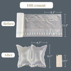 Large Air Pillows for Shipping Inflatable Air Bags for Packing Purse Shaper, 8.2" X 11.8" Air Pockets for Packaging Moving Supplies Box Filler Alternative to Packing Peanuts, 100Count