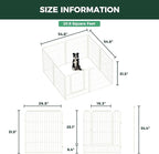 FXW Rollick Unleashed Dog Playpen for Indoor, Yard, RV Camping, 32 inch 16 Panels for Medium and Large Dogs, White│Patented