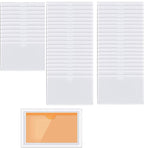 50pcs Self-Adhesive Business Card Protecror,Waterproof Clear Adhesive Label Pockets,Transparent Label Holder with White Card for Cabinet,Storage Bin,Supermarket,Bookself,Mailbox,Tag,Drawers