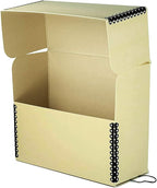 Lineco Archival Document Storage Box with Metal Edge, Acid-Free Tan Boxboard, Organize and Store Files, Prints, Photos, Legal-Sized Case 15.5" x 10.5" x 5" Wide