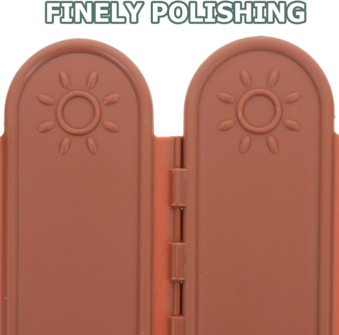 Plastic Garden Lawn Fence Panel High Long Deep Brown Landscape Edging Border for Balcony Temporary Landscaping Reusable Ornamental Protective Barrier for Flower Beds Driveways