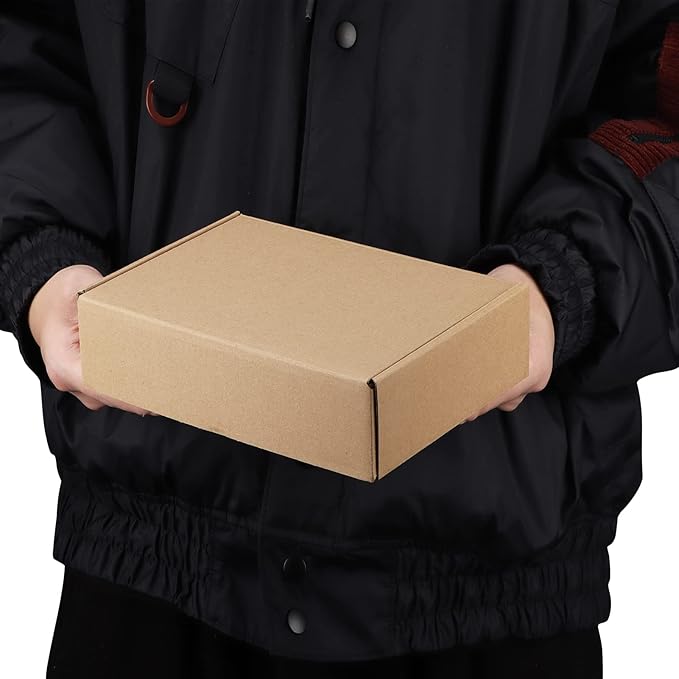 PHAREGE 9x6x2 inch Shipping Boxes Bulk 50 Pack Brown, Tab Lock Tuck Top Mailer Boxes for Packaging Small Business, Small Cardboard Gift Boxes for Wrapping Mailing Present