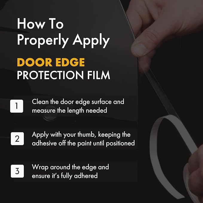 XPEL Door Edge Guard Protection Film Roll, 3/4" x 100' - Car or Truck Doors, Protective Barrier Against Minor Scratches, Paint Chips, Door Edge Impact, and Dings - Prevents Damage and Possible Rust
