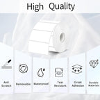 2×3 Inch White Thermal Labels Stickers, Removable Thermal Label, Waterproof Direct Thermals Stickers Perforated Lines- 300 Sheets/Rolls
