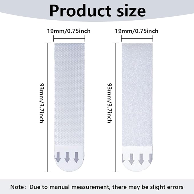24 Pairs Picture Hanging Strips Heavy Duty, Hanging Pictures Without Nails, Removable Hook and Loop Tape, Picture Hanger Damage Free Hanging Strips
