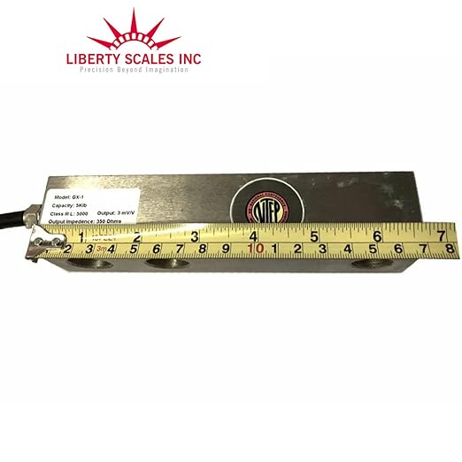 Liberty GX-1-5k lb (Large Envelope) NTEP Shear Beam Load Cell Sensors for Platform Floor Scale with Feet & Spacers | Stainless Steel