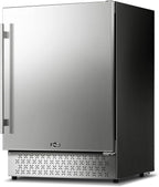 Tylza Outdoor Beverage Refrigerator 24 Inch, Stainless Steel Under Counter Beverage Cooler, 190 Cans Beer Fridge Built-in and Freestanding Beverage Fridge