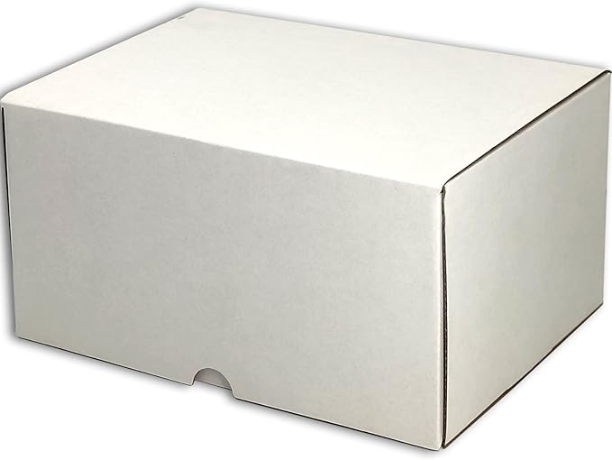10x7x5 inches Small Shipping Boxes Set of 20 - White Mailer Corrugated Cardboard Boxes for Shipping Packaging Mailing Products