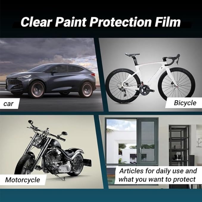 SUMAGITIN 7.5mil TPU Clear Car Paint Protection Film Self Healing Adhesive Automotive Film Anti-Scratch Glossy Car Body Wrap Vinyl for DIY Car Moto Interior Exterior,60inch x 10feet
