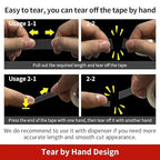 6 Rolls Transparent Tape Refills, Clear Tape, Hand Tearable, 3/4 x 1000 Inches, Glossy Gift Wrapping Tape for Dispenser, Office, School, Home