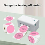 3 X 3 Inch Color Coding Dot Labels Circle Thermal Printable Waterproof 500 Pcs Round Stickers Adhesive Writable for Office, Home, Garage, DIY Sticker, Barcodes, Name Tag, Pink