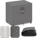 Heavy Duty Patio Furniture Covers Waterproof, 600D Outdoor Furniture Cover Waterproof for Sectional Sofa Couch, Outdoor Dining Table and Chair Set Covers 48''L x 30''W x 35''H, Grey