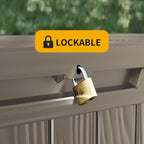 Heavy-Duty 150 Gallon Waterproof Deck Storage Boxes for Outdoor - Patio Deck Box & Pool Storage Organizer, Lockable Resin Chest for Cushions & Tools, UV-Resistant, Slate Grey