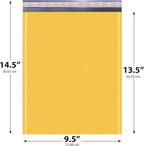 Large Kraft Bubble Mailers 9.5x14.5 inch #4 | Self Seal Padded Envelopes Cushioned Bubble Mailer | Usable Size 9.5x13.5 | Lightweight mailing Shipping Bags | 200 Pack Bulk | USA Made