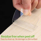 50PCS Double Sided Adhesive Pads for Mounting, 2.36in Two Sided Pre-Cut Square Tape, Sticky Tack Double Sided Tape for Walls Hanging, 2 Sided Nano Wall Mount Heavy Duty Removable Clear 60mm