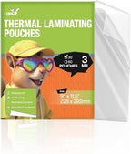 Uinkit 3Mil Laminating Pouches, 30-Pack Letter Size (8.5x11 Inches) - Thermal Laminating Sheets for Documents, Photos, Crafts - Bubble-Free, Crystal Clear Finish for Use with Laminator Machine