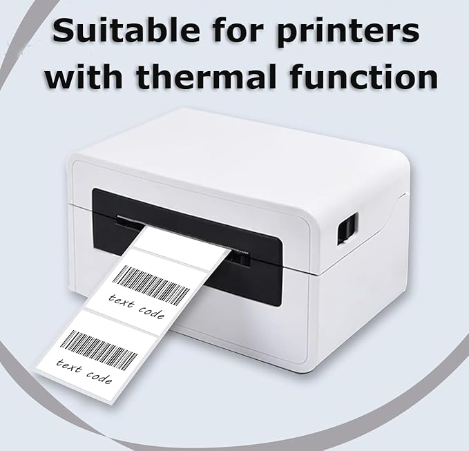 3" x 2" Thermal Labels Stickers White, Thermal Printer Shipping Stickers, Multipurpose Inventory Self-Adhesive Direct Thermal Label for Small Business (500 Labels/Roll)