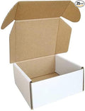 4x4x2'' (Inner Size) Corrugated Mailer, 25 Pack, Cardboard Small Shipping Boxes, Oyster White (CM442-25)