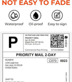 Sale4Less 1000 Fanfold 4 x 6 Direct Thermal Shipping Labels - Label Compatible DYMO Label writer Rollo & Zebra with Perforated line for Thermal Printers labels - Commercial Grade - Manufactured By UPS