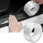 DGSL Car Door Edge Guards Door Sill Protector, 0.8In x 16.4Ft 5D Carbon Fiber Car Wrap Film, Vinyl Automotive Wrap Film Anti-Collision Fits for Most Car (Transparent)
