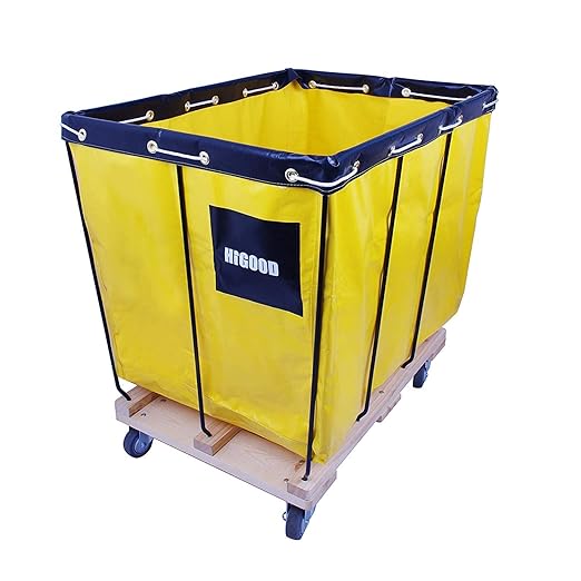 Basket Trucks,Service Carts Yellow 8 Bushel Knock Down Truck,Carts, 10.0 cu. ft, 400 lb, 34" L X 22" W X 30.5" H Capacity