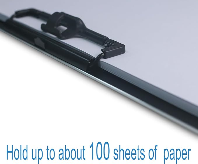 Acocony 11x17 Clipboard Double Clip Aluminium with Pen Holder Extra Large Clipboard Versatile Super Hard 11 x 17 Clipping Board Black Pack of 1
